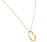 Elsa Peretti Tiffany & Co. 18 Karat Gold Open Heart Pendant Necklace - Wilson's Estate Jewelry