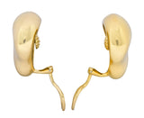Elsa Peretti Tiffany & Co. Vintage 18 Karat Gold Bean Ear-Clip Earrings - Wilson's Estate Jewelry