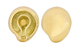 Elsa Peretti Tiffany & Co. Vintage 18 Karat Gold Bean Ear-Clip Earrings - Wilson's Estate Jewelry