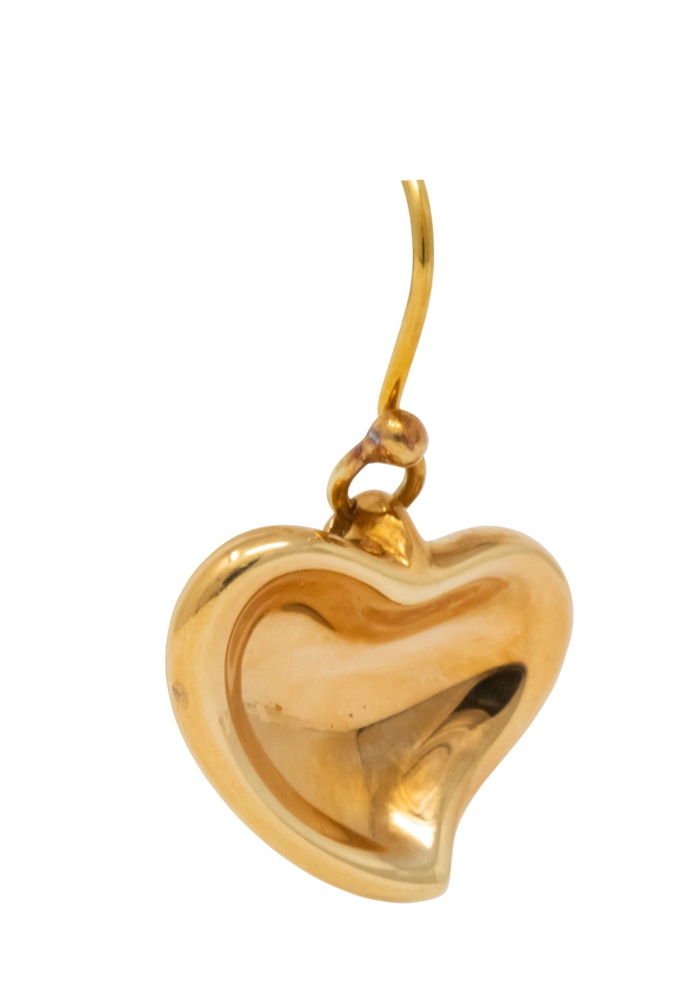 Elsa Peretti Tiffany & Co. Vintage 18 Karat Gold Heart Drop Earrings - Wilson's Estate Jewelry