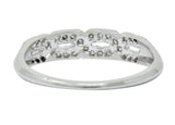 Enchanting Edwardian Diamond Platinum Trellis Band Ring - Wilson's Estate Jewelry