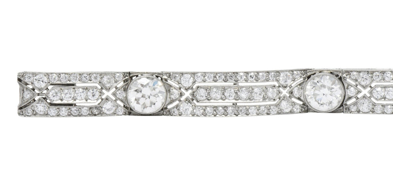 Exceptional Tiffany & Co. Edwardian 11.21 CTW Old European Cut Diamond Platinum Bracelet - Wilson's Estate Jewelry