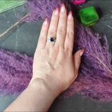 Contemporary 2.76 CTW Cushion Cut Sapphire Diamond 18 Karat White Gold Square Gemstone Ring