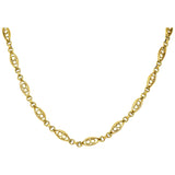 Fancy Victorian 18 Karat Gold Chain Necklace Wilson's Estate Jewelry