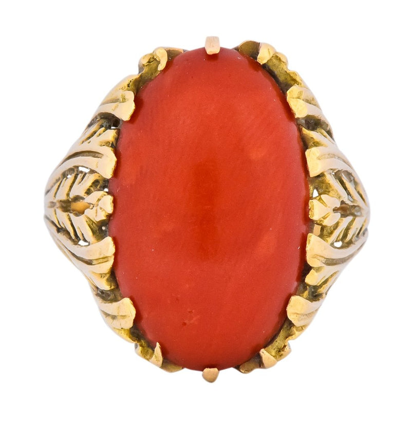 Natural Coral Ring – Tony Malmed Jewelry