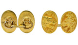 Fine Art Nouveau 14 Karat Gold Lion & Lioness Cufflinks - Wilson's Estate Jewelry
