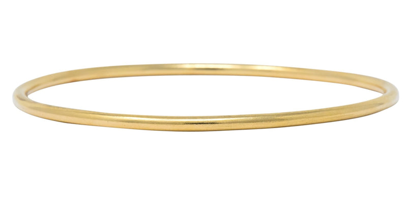 Four Vintage 14 Karat Yellow Gold Decorated Bangle Bracelets - Wilson's Estate Jewelry