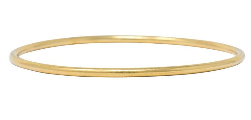 Four Vintage 14 Karat Yellow Gold Decorated Bangle Bracelets - Wilson's Estate Jewelry