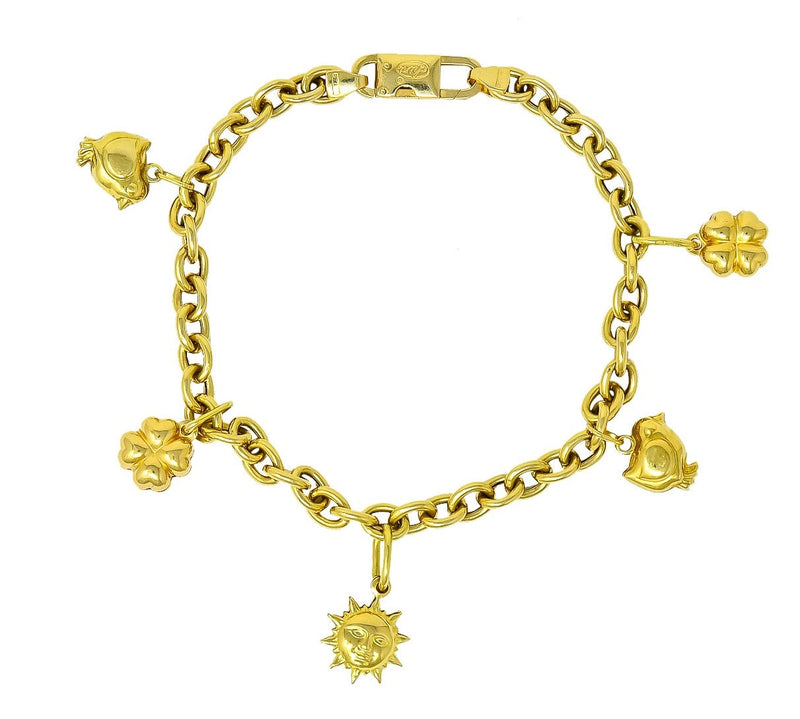 Yellow gold clearance charms for necklaces