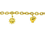 Fratelli Chini Italian Vintage 18 Karat Yellow Gold Charm Bracelet - Wilson's Estate Jewelry