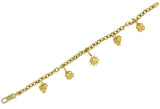 Fratelli Chini Italian Vintage 18 Karat Yellow Gold Charm Bracelet - Wilson's Estate Jewelry