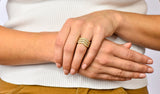 French Cartier 1.56 CTW Diamond 18 Karat Gold Wave Triple Band Stack Rings - Wilson's Estate Jewelry