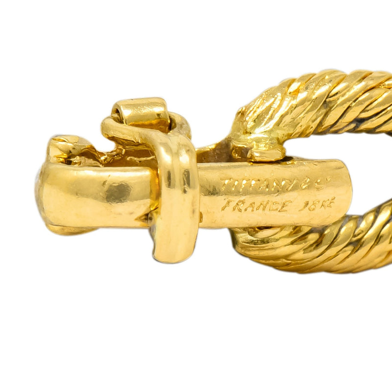 French Tiffany & Co. 18 Karat Yellow Gold Textured Link Bracelet - Wilson's Estate Jewelry