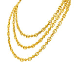 French Victorian 18 Karat Gold 53 Inch Long Chain Necklace - Wilson's Estate Jewelry