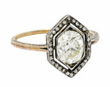 Georgian 2.00 CTW Diamond Silver-Topped 14 Karat Gold Engagement Ring Circa 1800's - Wilson's Estate Jewelry