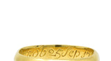 Georgian 22 Karat Gold Memento Mori Skull Unisex Band Ring Wilson's Estate Jewelry