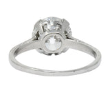 Gillot & Co. 3.21 CTW Old European Diamond Platinum Engagement Ring GIA - Wilson's Estate Jewelry