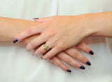 Gucci Vintage 18 Karat Two-Tone Gold Wave Stacking Rings - Wilson's Estate Jewelry
