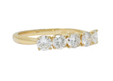 IBG Contemporary 1.10 CTW Diamond 14 Karat Gold 5 Stone Ring Wilson's Estate Jewelry