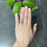 Edwardian 1.00 CTW Aquamarine Diamond Platinum Dinner Ring Wilson's Estate Jewelry