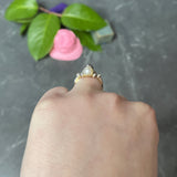 Tiffany & Co. Pearl Diamond Platinum-Topped 18 Karat Gold Belle Epoque Ring Wilson's Estate Jewelry