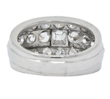 Impressive Art Deco 2.90 CTW Diamond Platinum Band Ring Wilson's Antique & Estate Jewelry