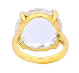 Ippolita Faceted Rock Crystal 18 Karat Gold Cocktail Ring - Wilson's Estate Jewelry