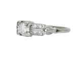 Jabel Retro 0.40 CTW Diamond 18 Karat White Gold Engagement Ring Wilson's Estate Jewelry