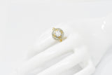 Jabel 0.75 CTW Old European Cut Diamond 14 Karat Tri-Colored Gold Retro Engagement Ring Wilson's Estate Jewelry