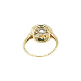 Jabel 0.75 CTW Old European Cut Diamond 14 Karat Tri-Colored Gold Retro Engagement Ring Wilson's Estate Jewelry