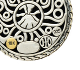 John Hardy 18 Karat Gold Sterling Silver Dot Enhancer Pendant Necklace - Wilson's Estate Jewelry
