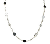 John Hardy Onyx Sterling Silver Dot Long Chain Necklace - Wilson's Estate Jewelry