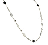 John Hardy Onyx Sterling Silver Dot Long Chain Necklace - Wilson's Estate Jewelry
