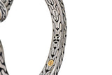 John Hardy Sterling Silver 22 Karat Gold Classic Chain Cuff Bracelet - Wilson's Estate Jewelry