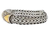 John Hardy Vintage Sterling Silver 18 Karat Gold Unisex Bracelet - Wilson's Estate Jewelry