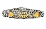 John Hardy Vintage Sterling Silver 18 Karat Gold Unisex Bracelet - Wilson's Estate Jewelry