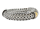 John Hardy Vintage Sterling Silver 18 Karat Gold Unisex Bracelet - Wilson's Estate Jewelry