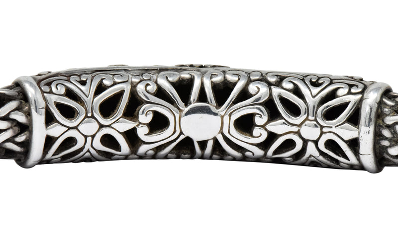 John Hardy Vintage Sterling Silver 18 Karat Gold Unisex Bracelet - Wilson's Estate Jewelry