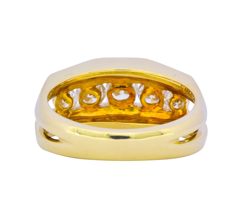 Jose Hess 0.91 CTW Diamond 14 Karat Gold Unisex Band Ring - Wilson's Estate Jewelry