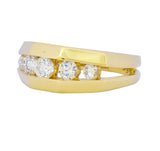 Jose Hess 0.91 CTW Diamond 14 Karat Gold Unisex Band Ring - Wilson's Estate Jewelry