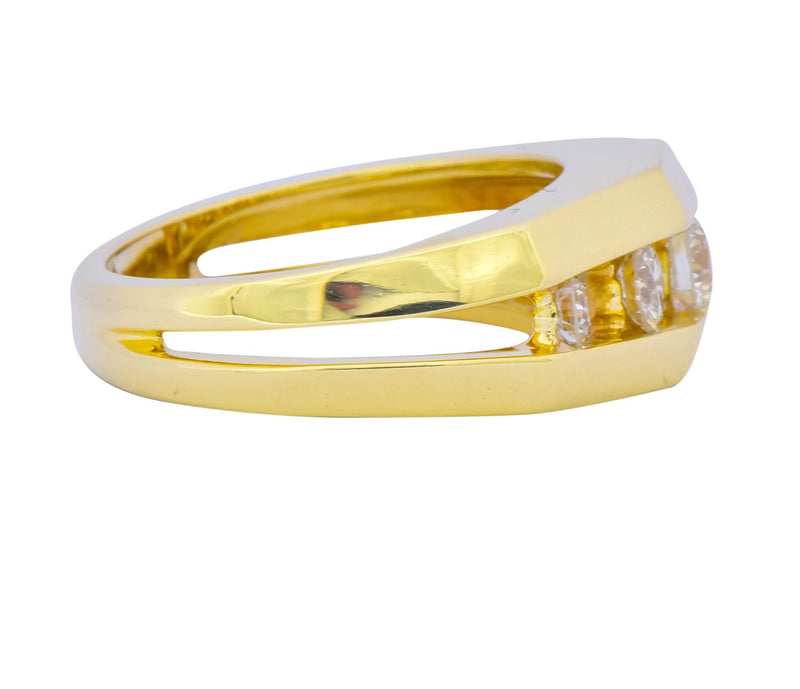 Jose Hess 0.91 CTW Diamond 14 Karat Gold Unisex Band Ring - Wilson's Estate Jewelry