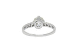 Kirk Art Deco 1.16 CTW Diamond Platinum Engagement Ring GIA Wilson's Estate Jewelry