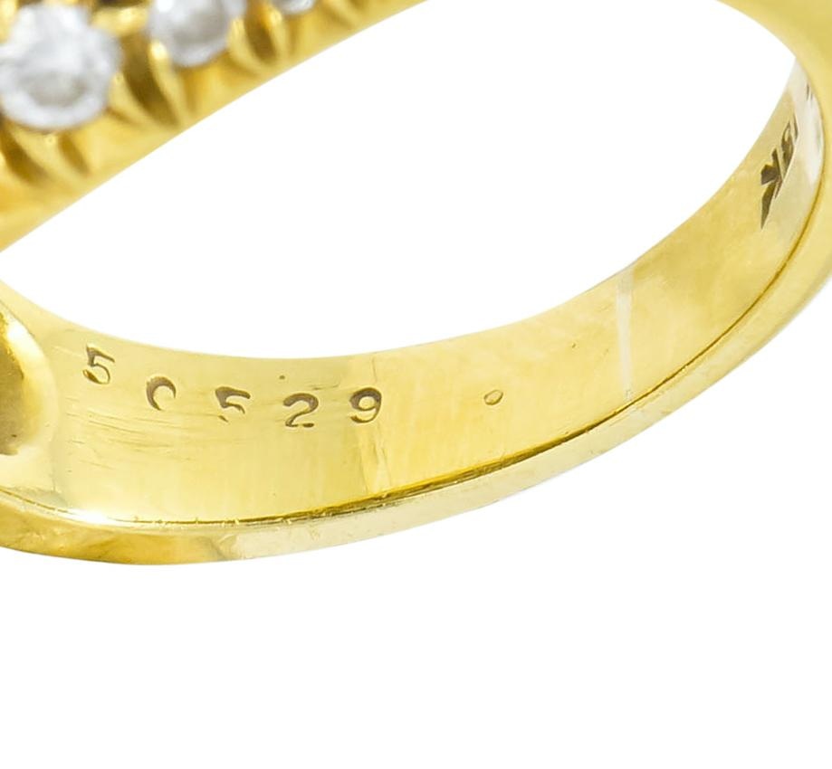 Kurt Wayne Vintage 4.87 CTW Diamond 18 Karat Gold Bombay Band Ring Circa 1970's - Wilson's Estate Jewelry