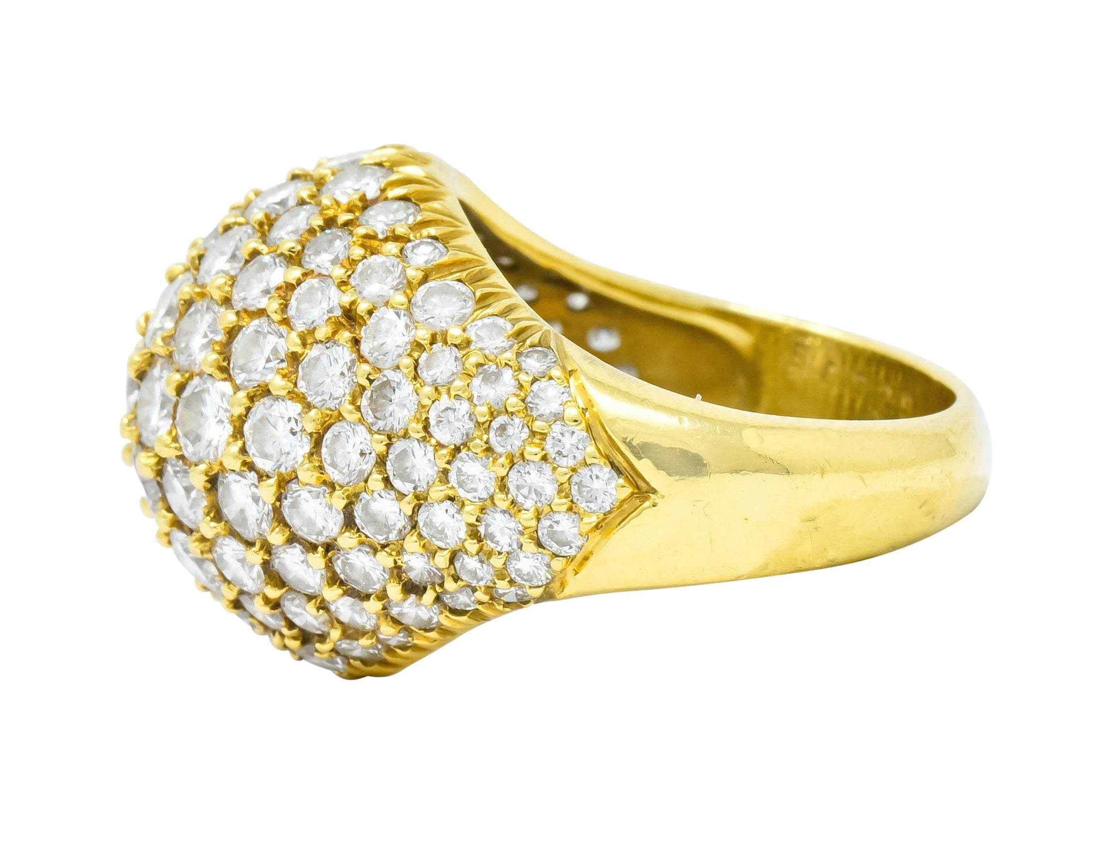 Kurt Wayne Vintage 4.87 CTW Diamond 18 Karat Gold Bombay Band Ring Circa 1970's - Wilson's Estate Jewelry