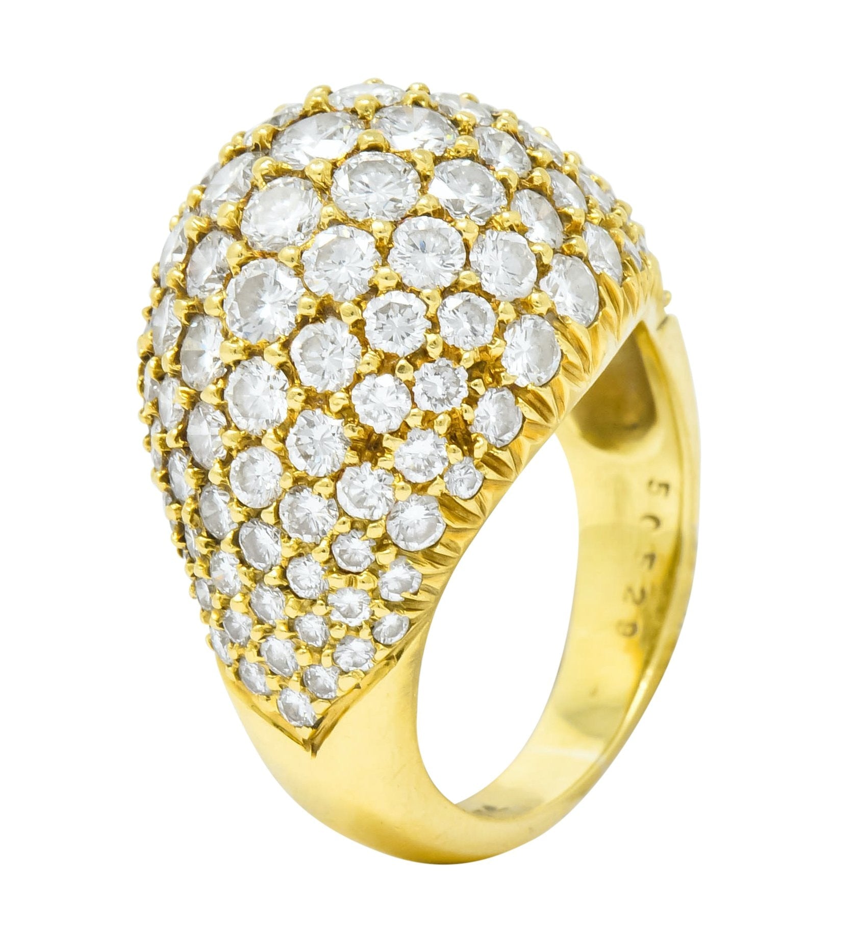 Kurt Wayne Vintage 4.87 CTW Diamond 18 Karat Gold Bombay Band Ring Circa 1970's - Wilson's Estate Jewelry