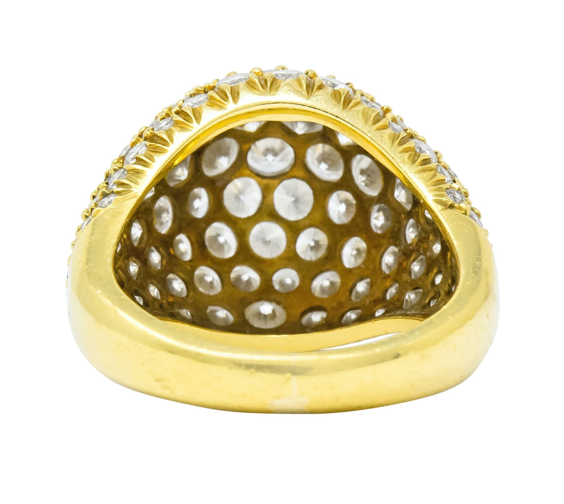 Kurt Wayne Vintage 4.87 CTW Diamond 18 Karat Gold Bombay Band Ring Circa 1970's - Wilson's Estate Jewelry