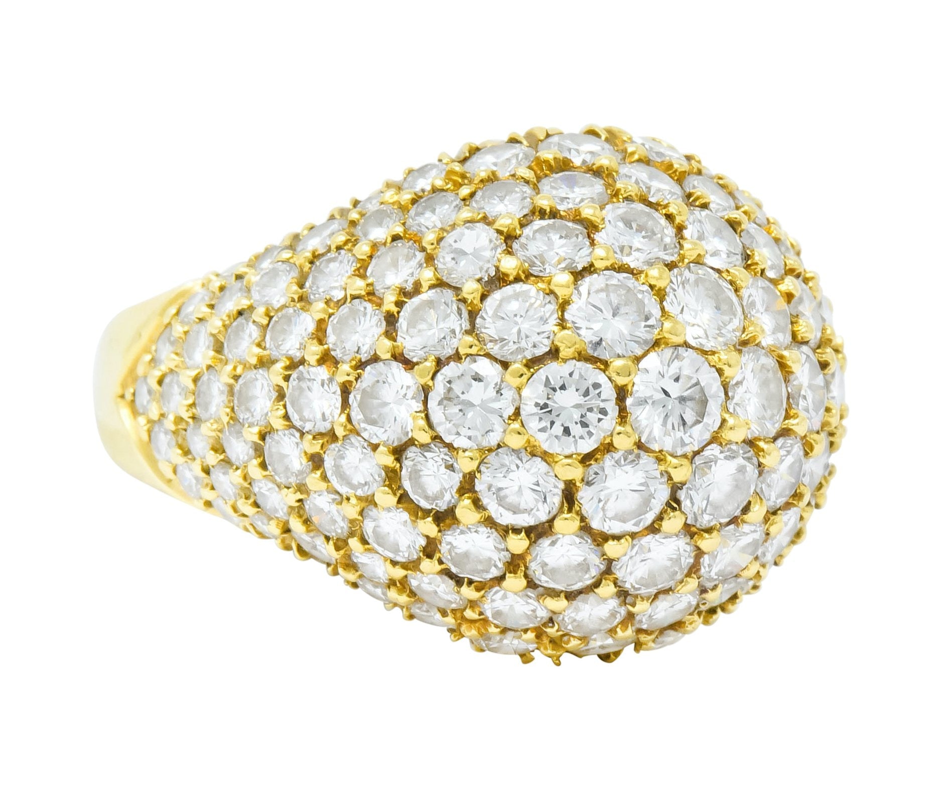 Kurt Wayne Vintage 4.87 CTW Diamond 18 Karat Gold Bombay Band Ring Circa 1970's - Wilson's Estate Jewelry