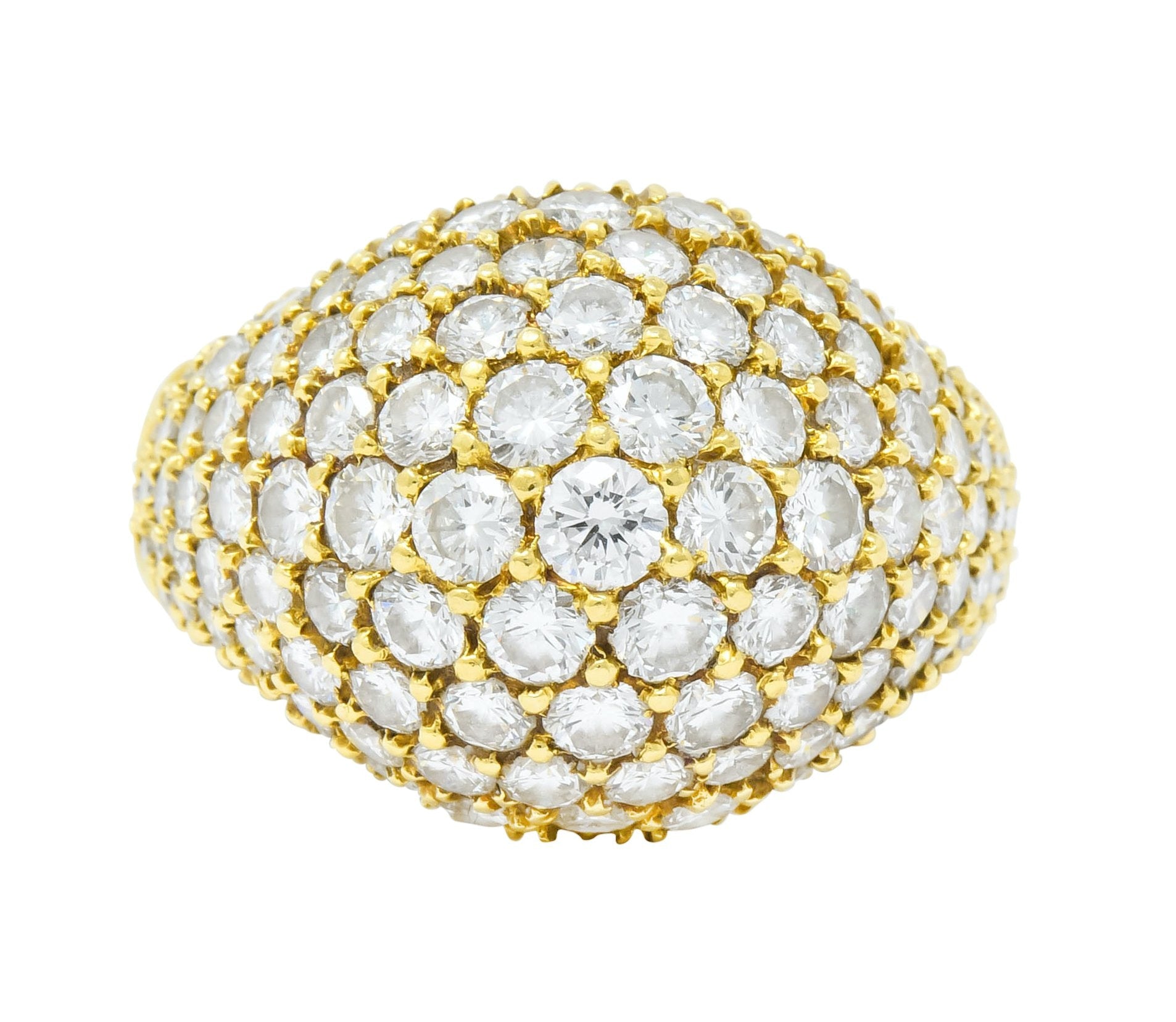 Kurt Wayne Vintage 4.87 CTW Diamond 18 Karat Gold Bombay Band Ring Circa 1970's - Wilson's Estate Jewelry