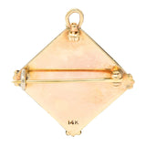 Lalique Art Nouveau 14 Karat Gold Bronze Forest Soldier Repousse Pendant Brooch - Wilson's Estate Jewelry