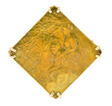 Lalique Art Nouveau 14 Karat Gold Bronze Forest Soldier Repousse Pendant Brooch - Wilson's Estate Jewelry